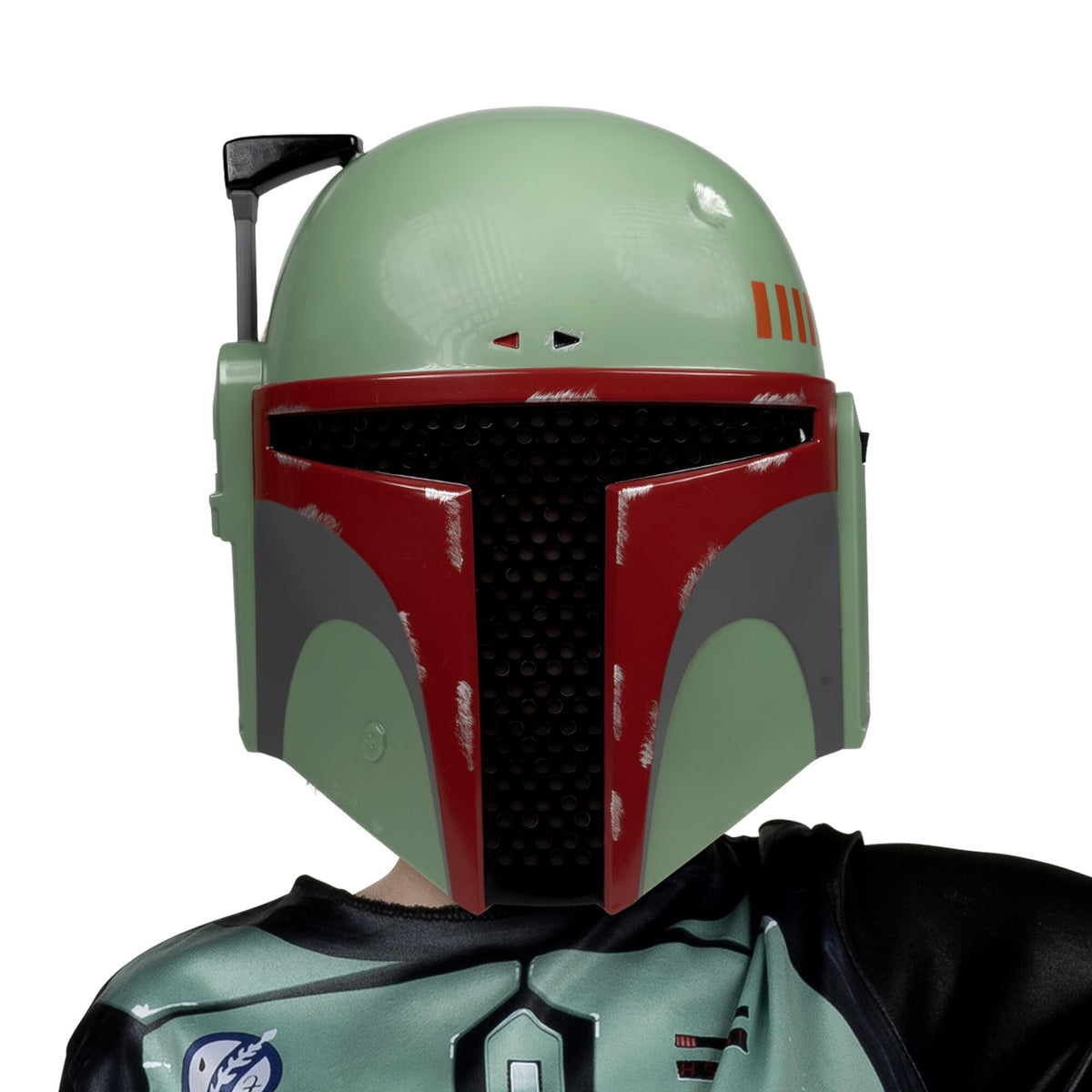 Costume d'Halloween officiel Star Wars Boba Fett pour enfant - Combinaison imprimée avec masque en plastique (G) noir