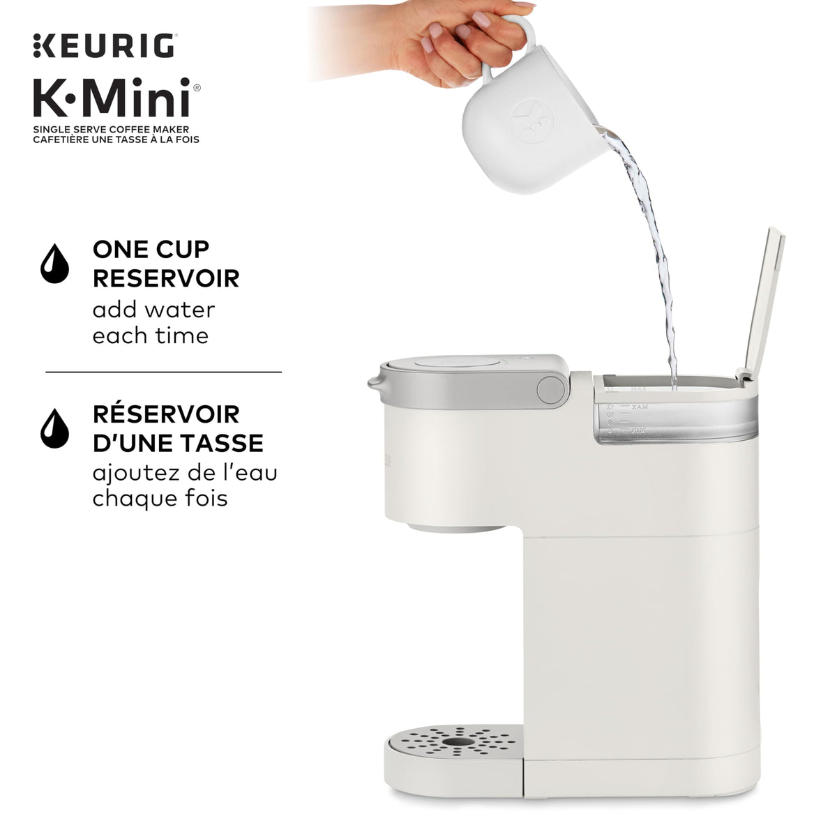 Keurig K-Mini Single Serve K-Cup Pod Coffee Maker, Featuring An Ultra-sleek Design, Warm Stone