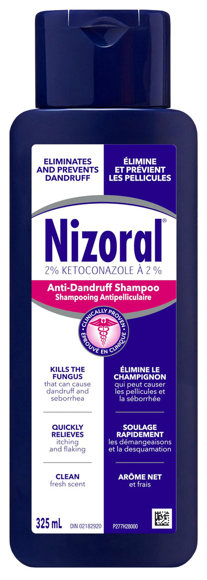 Nizoral Anti-Dandruff Shampoo with 2% Ketoconazole, Fresh Scent, 325 ml