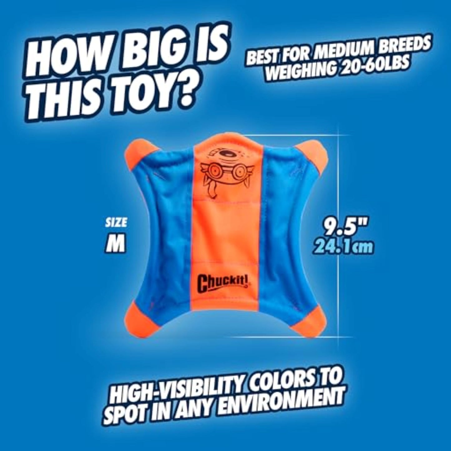 Chuckit! Medium Flying Squirrel 10 inch Chuckit!