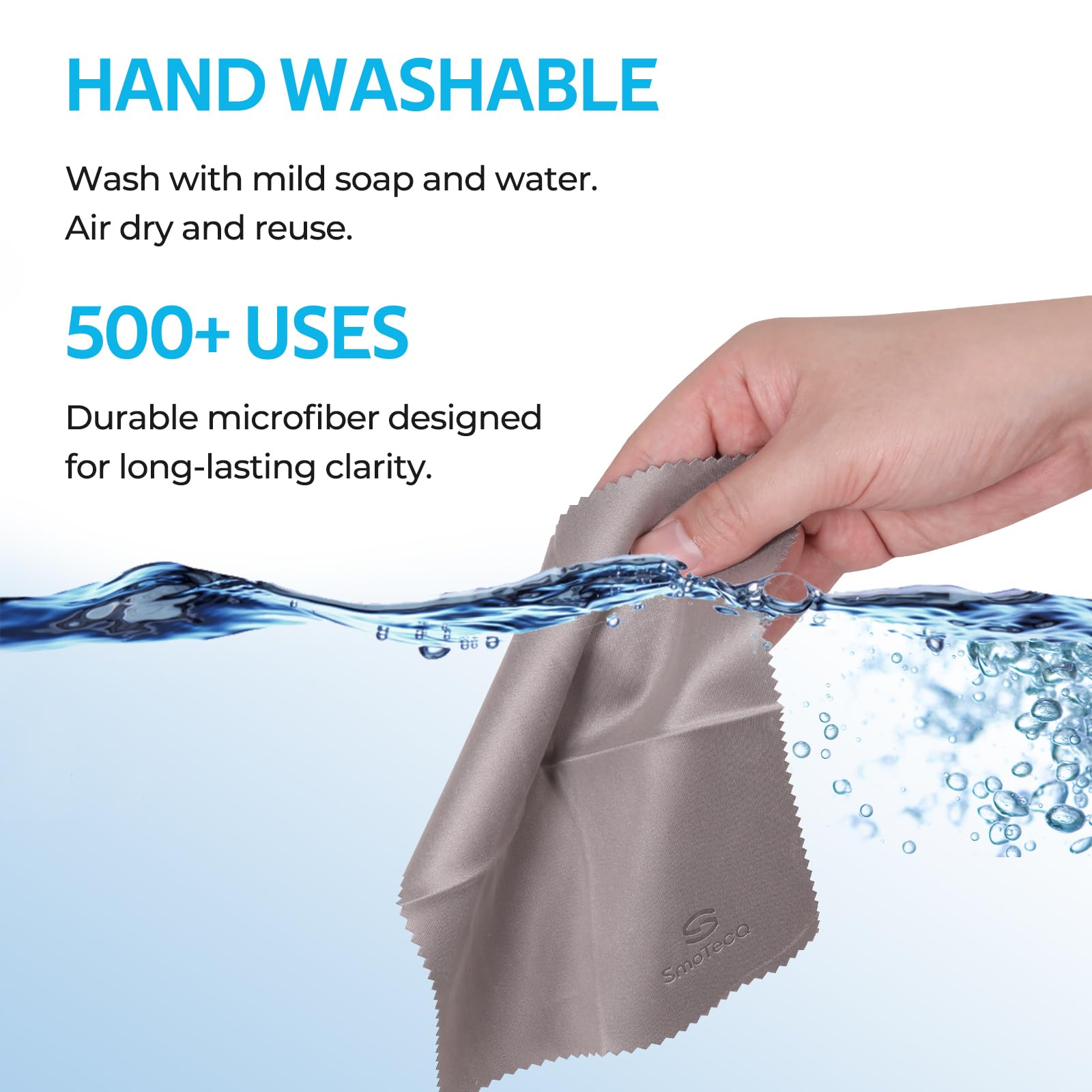 SmoTecQ 12 Pack Microfiber Cleaning Cloths for Glasses & Screens (6x7) - Optical Grade Lens Cleaner for Eyeglasses, Camera, iPhone, iPad & TV - Individually Wrapped, Assorted Colours - Available at All In One Marketplace Canada