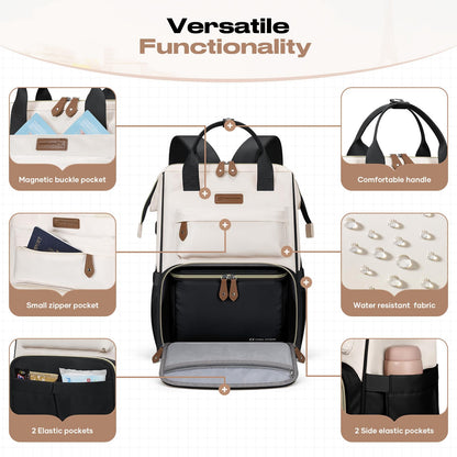 Maelstrom 15.6-17.3" Laptop Backpack with Lunch Box, Work Bag for Women Men