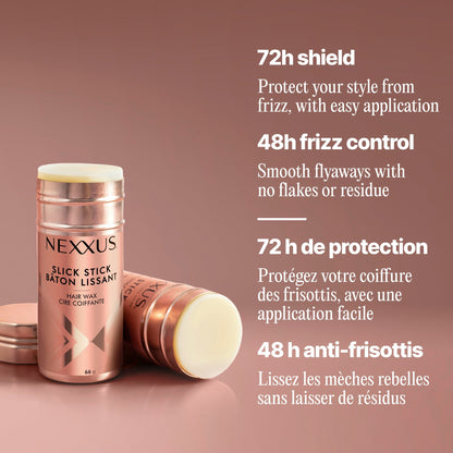 Nexxus Slick Stick Hair Wax 72H Humidity Shield 48H Frizz Control, 66g Nexxus