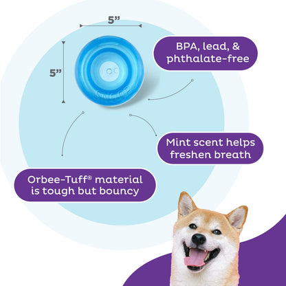 Planet Dog Orbee-Tuff Snoop Interactive Puzzle Dog Toy, Blue Outward Hound