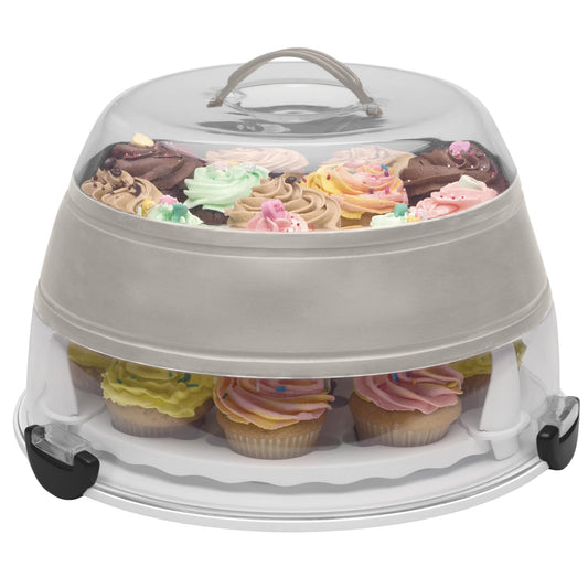 Starfrit Collapsible Cupcake & Cake Carrier, Holds 24 Cupcakes 🍁 All In One Marketplace Canada