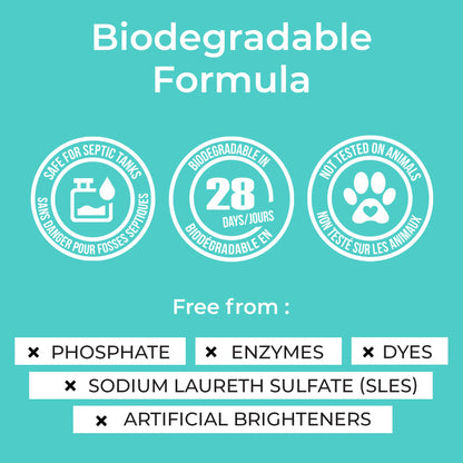 Biovert Laundry Detergent, Biodegradable Formula & ECOLOGO Certified, HE Compatible, Plant-Based Formula, Gentle & Powerful Cleaning, Made in Canada, Fresh Cotton Scent, 195 Loads, 7.8 Liters