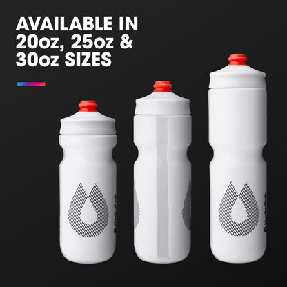 HydraPak Breakaway Surge Lightweight Bike Water Bottle (25oz, White) HydraPak
