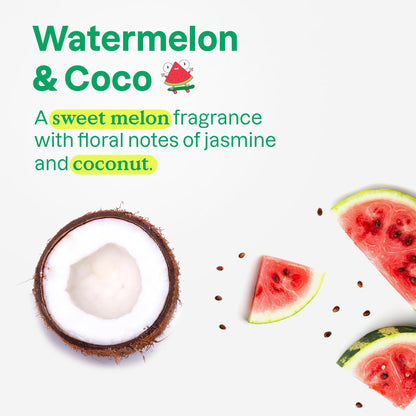 ATTITUDE Shampoo and Body Wash for Kids, Made in Canada, EWG Verified, Dermatologically Tested, Plant- and Mineral-Based Ingredients, Vegan, Watermelon and Coco, 946 mL