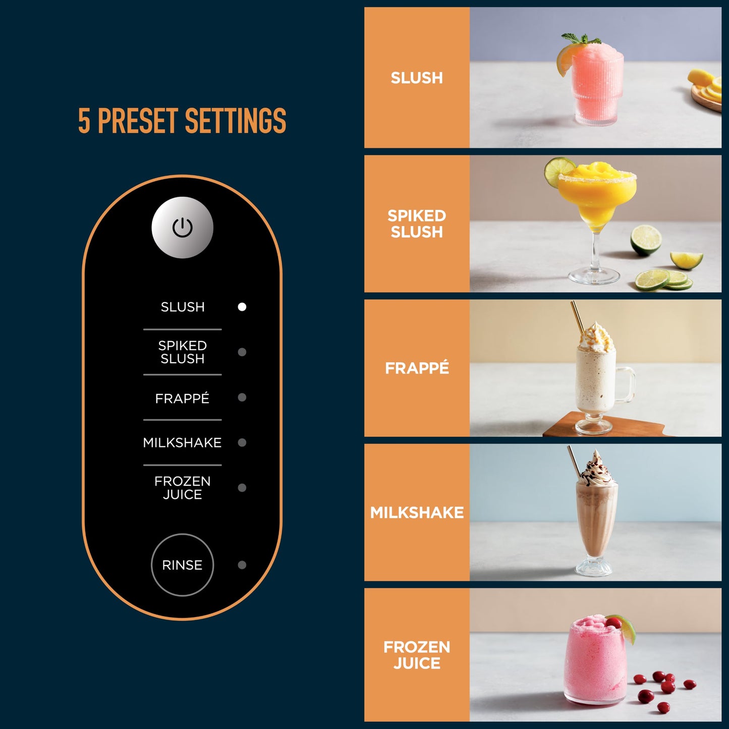 Ninja SLUSHi Professional Frozen Drink & Ice Machine with RapidChill Technology, Slushie Maker, 5 Preset Programs for Frozen Margaritas, Frappés, and More, FS301C (Canadian Version)