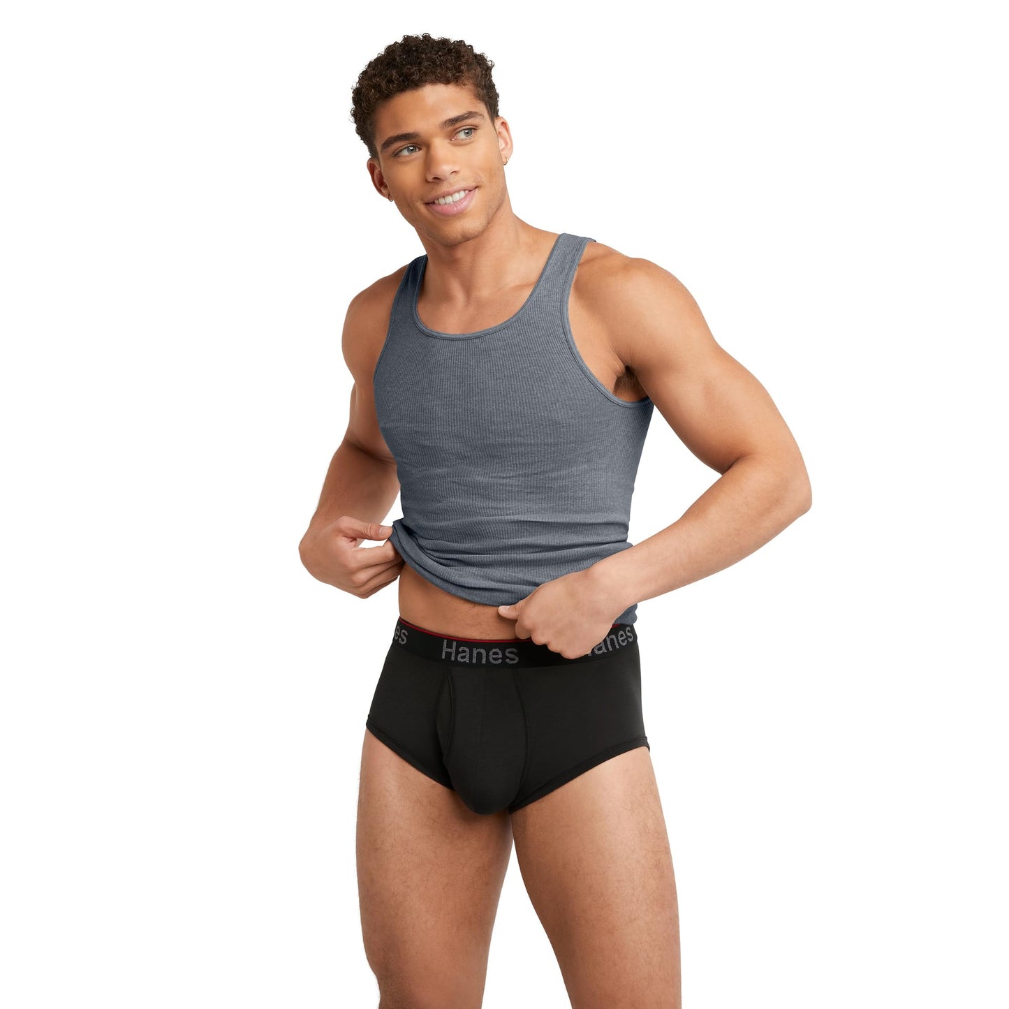 Hanes Total Support Pouch Men's Briefs, Anti-Chaffing, Moisture-Wicking Underwearm Odor Control, Pack of 4, Assorted, Medium Hanes