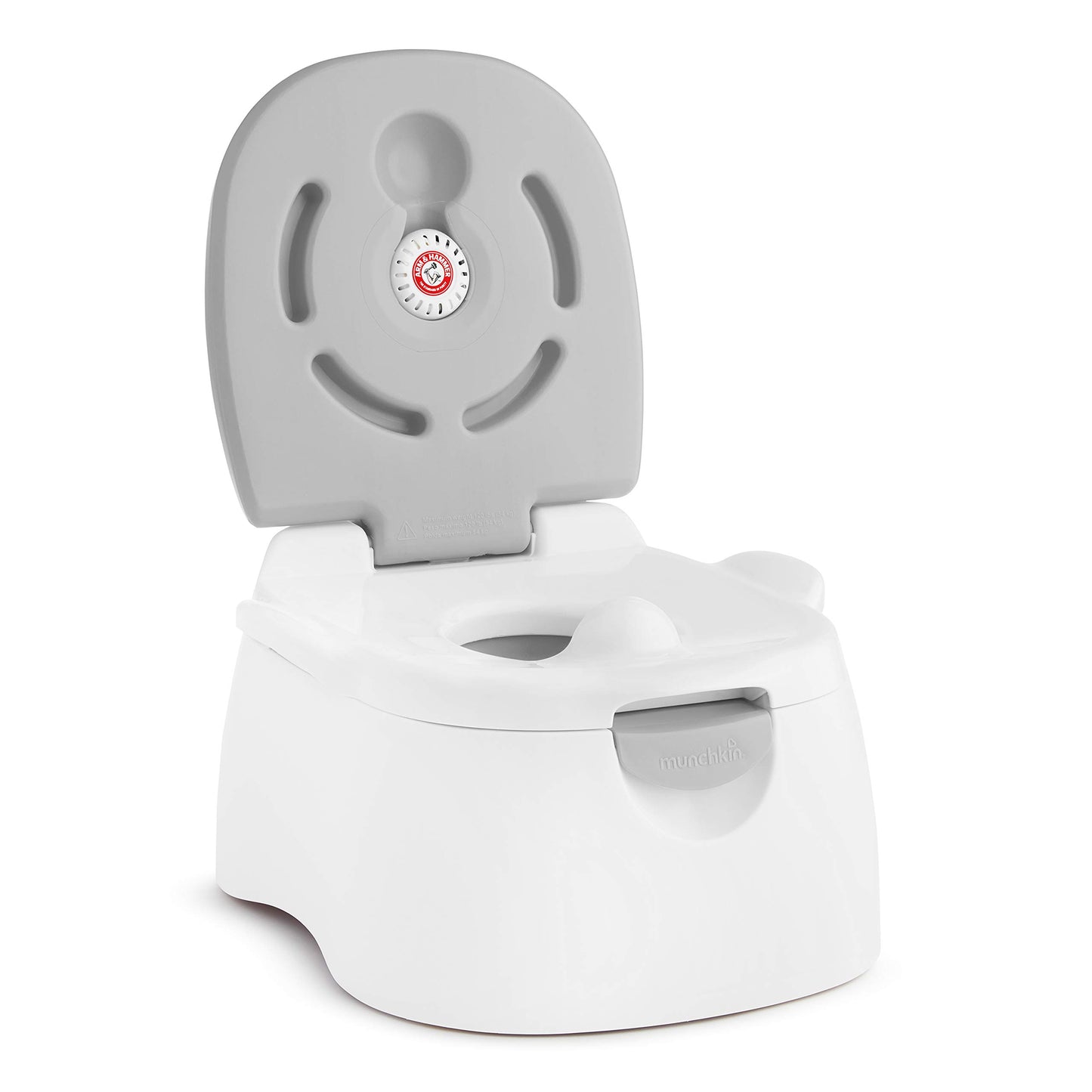 Munchkin Arm & Hammer Multi-Stage 3-in-1 Potty Seat, (Potty Chair, Trainer Ring and Step Stool), Grey Munchkin