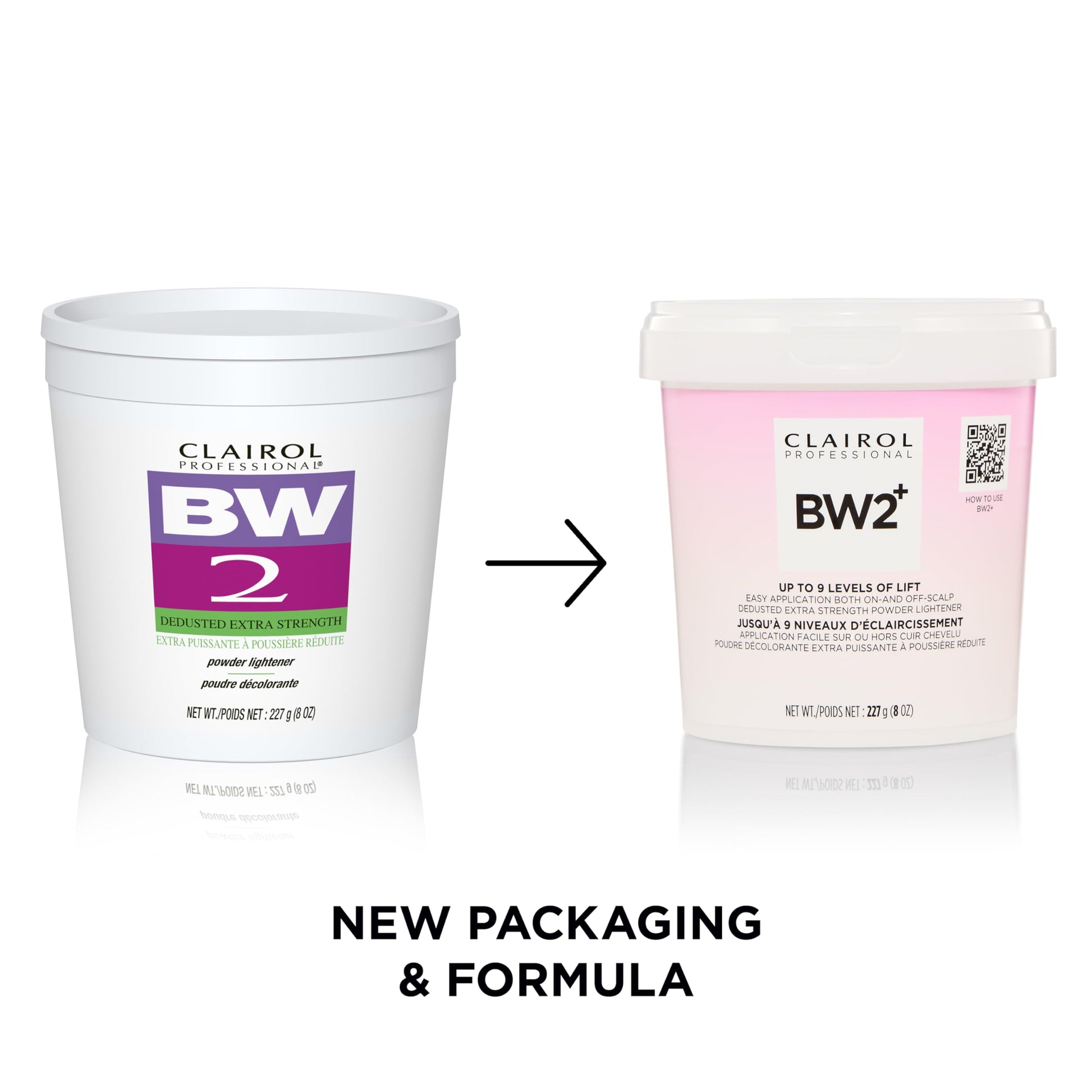 Clairol Professional BW2+ Dedusted Extra Strength Powder Lightener for Hair Highlights, 8 oz | 227 g Clairol Professional