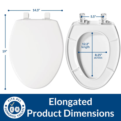 BEMIS 7300SLEC 000 Toilet Seat Will Slow Close and Removes Easy for Cleaning, Elongated, White 🍁 All In One Marketplace Canada