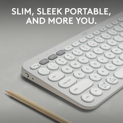 Logitech Pebble Keys 2 K380s Wireless Bluetooth Keyboard - Tonal White