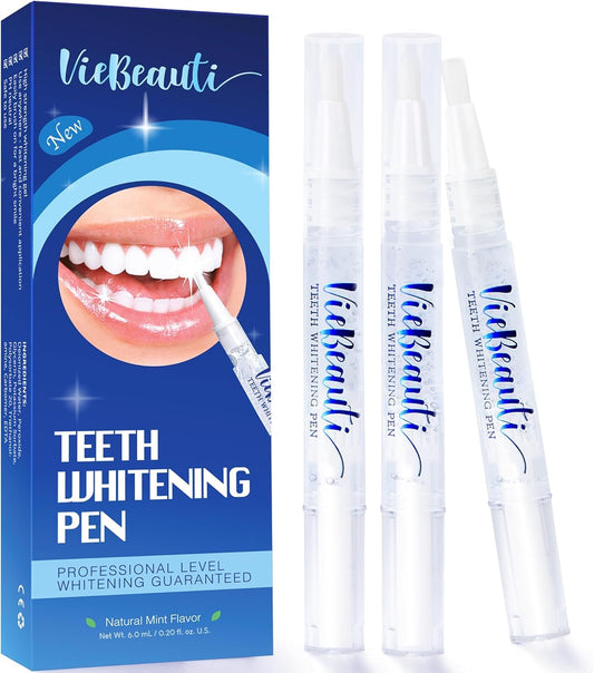 VieBeauti Teeth Whitening Pen Gel: 30+ Uses - Teeth whitening Gel with Professional Formulation and Ingredients, No Sensitivity, Travel-Friendly, Beautiful White Smile Mint - Available at All In One Marketplace Canada