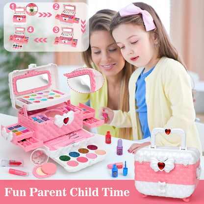 Flybay Kids Makeup Kit Toys for Girls, Washable Girls Makeup Set Children Make Up Kids Toys, Princess Pretend Play Make Up Set Christmas Birthday Gifts for Age 3-12 Year Old Girl 🍁 All In One Marketplace Canada
