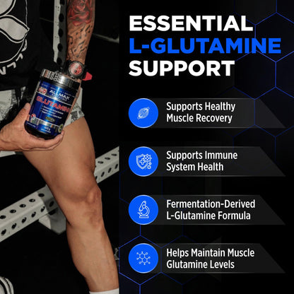 ALLMAX L-Glutamine Powder, Fermented, Unflavored, 400 g ALLMAX