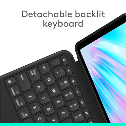 Logitech Combo Touch iPad Air 11 inch Keyboard Case - Midnight Black