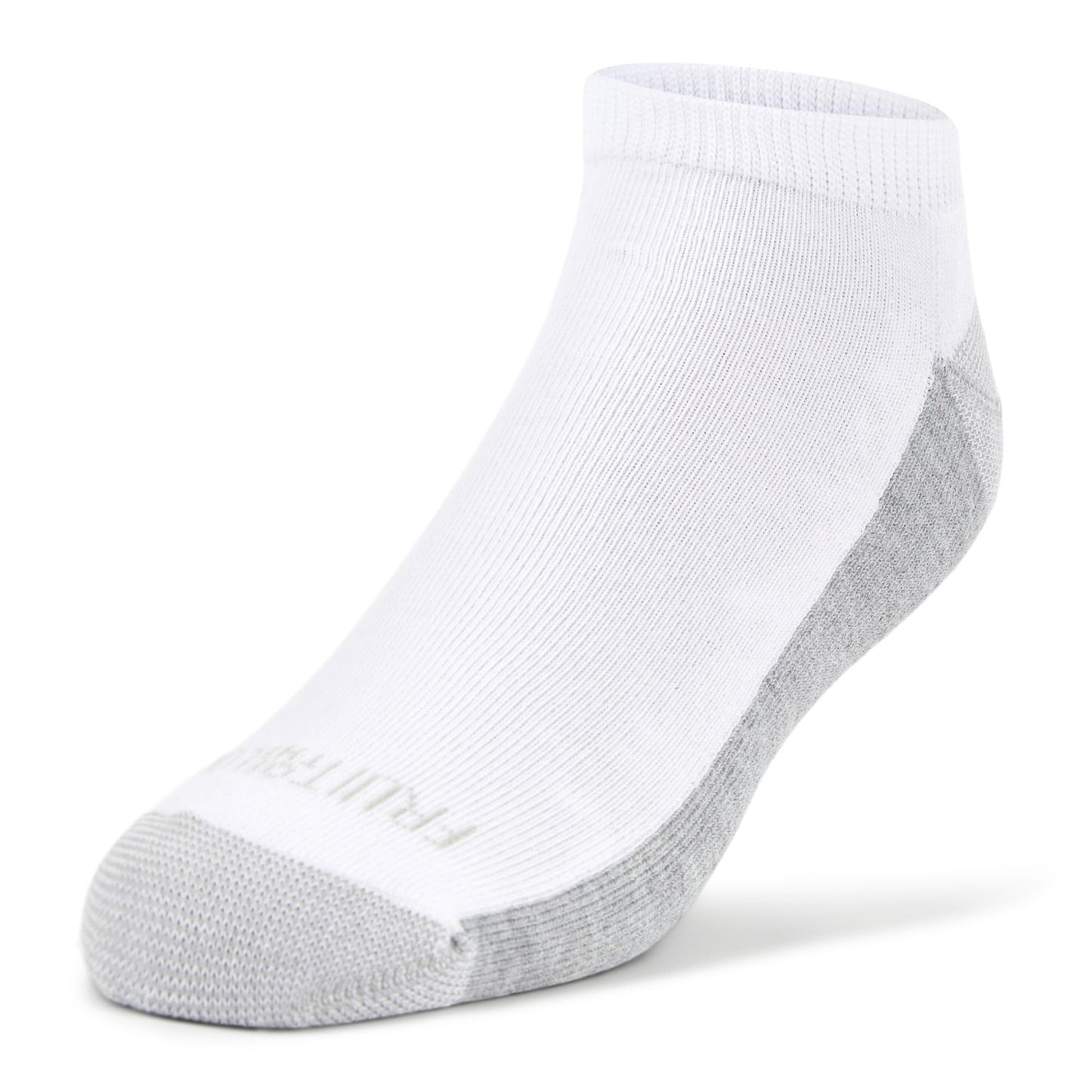 Fruit of the Loom mens 12 Pair Pack Dual Defense Cushioned Socks, White/Grey, 6-12 Fruit of the Loom