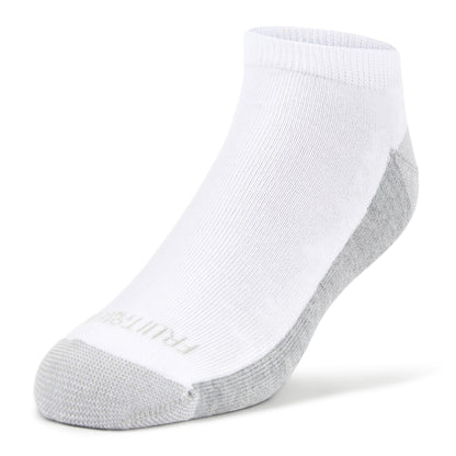 Fruit of the Loom mens 12 Pair Pack Dual Defense Cushioned Socks, White/Grey, 6-12 Fruit of the Loom