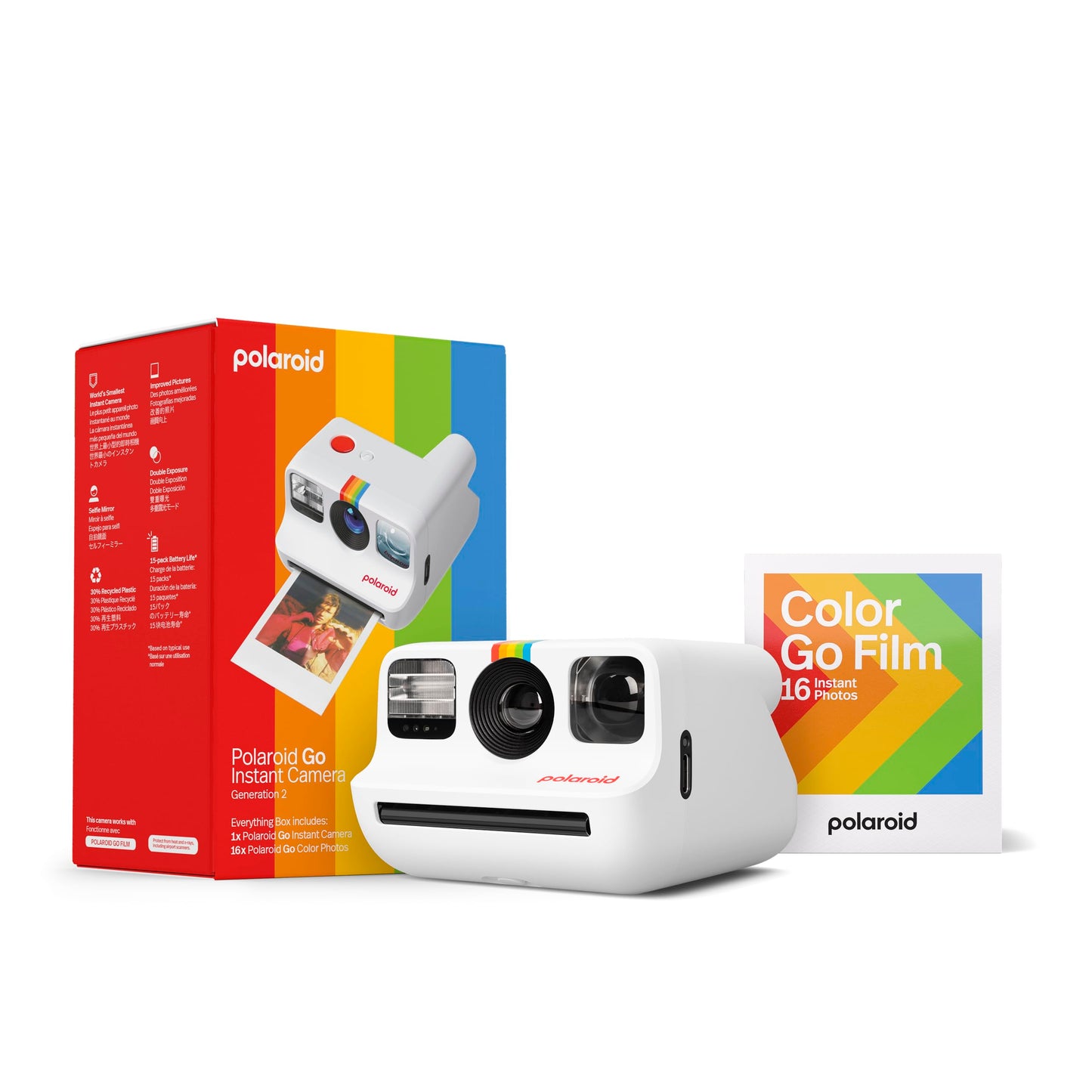 Polaroid Go Generation 2 - Mini Instant Camera + Film Bundle (16 Photos Included) - White (6282) 🍁 All In One Marketplace Canada