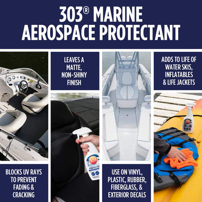 303 Marine Aerospace Protectant - Provides Superior UV Protection, Repels Dust, Dirt, and Staining, Dries to A Smooth, Matte Finish, Restores and Maintains A Like-New Appearance, 32oz (30306) 946 ml (Pack of 1) 303