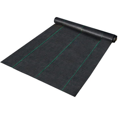 Happybuy 6FT×300FT Weed Barrier Fabric Heavy Duty 2.4OZ, Woven Weed Control High Permeability, Geotextile Fabric for Underlayment, Polyethylene Ground Cover 🍁 All In One Marketplace Canada