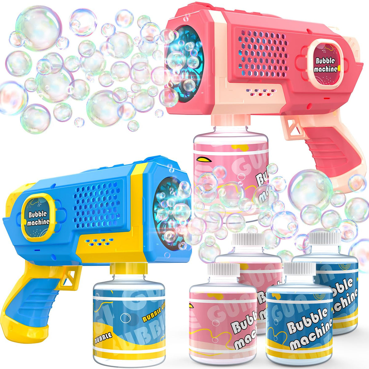 EagleStone 2 Pack Bubble Guns with 4 Bottles Solution, Automatic Light Up 🍁 All In One Marketplace Canada