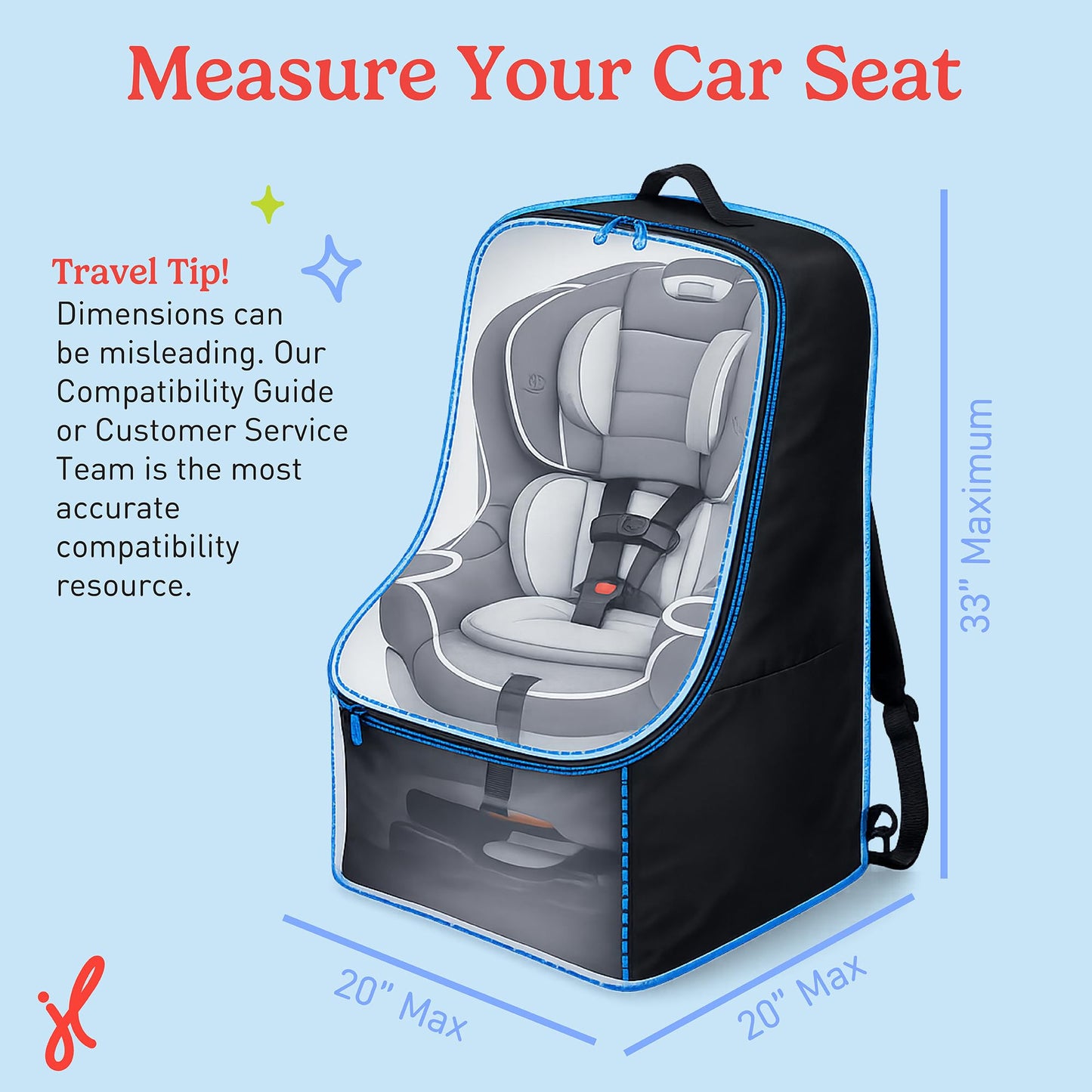 J.L. Childress Padded Backpack Car Seat Bag - Travel Bag for Airplane, Fits Most Baby & Infant Car Seats, Boosters, & Carriers, Airport Accessories for Gate Check or Baggage Check - Ultimate, Black 🍁 All In One Marketplace Canada