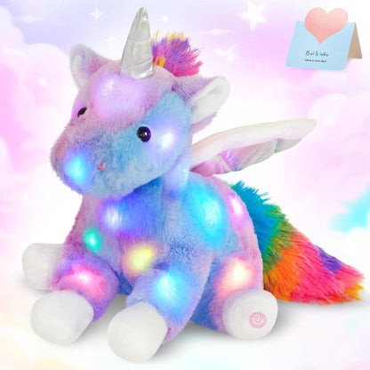CozyWorld 42CM Light up Rainbow Unicorn Stuffed Animal Glowing Soft Plush 🍁 All In One Marketplace Canada