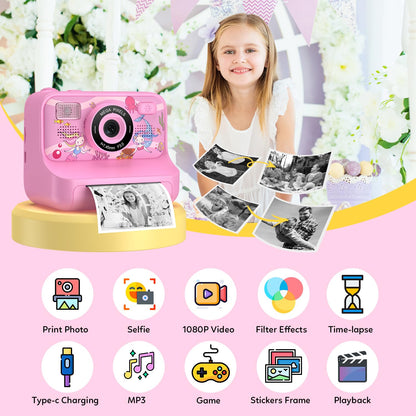 Kids Printing Camera for 3-12 Girls Boys Toddler Christmas Birthday Gifts 🍁 All In One Marketplace Canada
