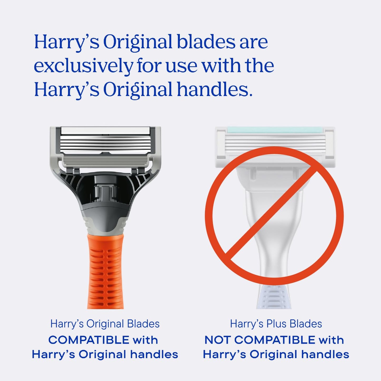 Harry's Original Blades - Men's Razor Refill Pack for Smooth Shaving - Razor Head Replacement - Five Sharp Blades - Flexible Hinge - Moisture Strip - Precision Trimmer - 14 count - Available at All In One Marketplace Canada