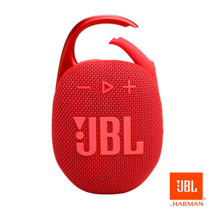 JBL Clip 5 - Ultra-Portable, Waterproof and Dustproof Bluetooth Speaker, Integrated Carabiner, Up to 12 Hours of Play, Made in Part with Recycled Materials (Red)