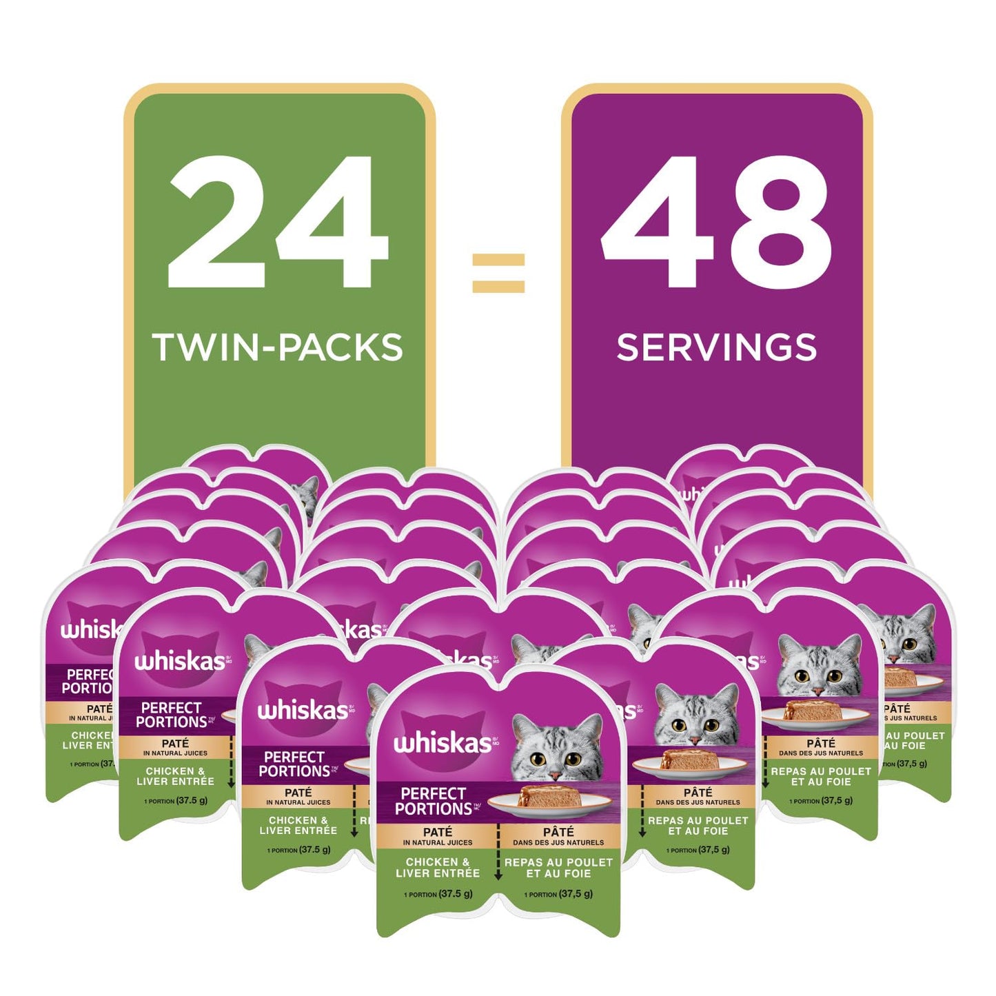 Whiskas Perfect Portions Kitten Wet Cat Food, Chicken Flavour, 75g whiskas