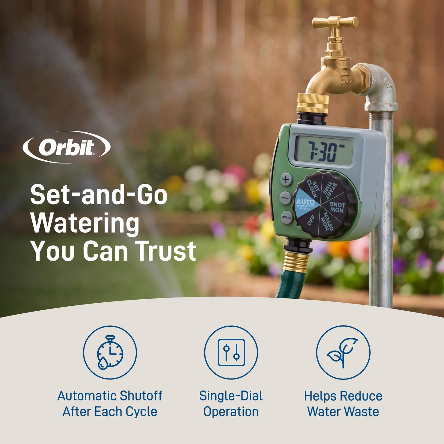 Orbit 62056 One Outlet Single-Dial Hose Faucet Timer Orbit