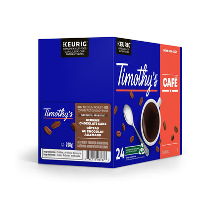 Timothy's German Chocolate K-Cup Coffee Pods, 24 Count For Keurig Coffee Makers