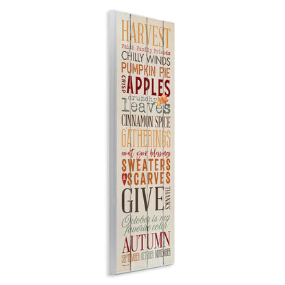 Panneaux et plaques décoratifs Stupell Industries à motif de citrouille, texte et texture de bois pour l'automne et l'Halloween, 7 x 17 po, multicolore