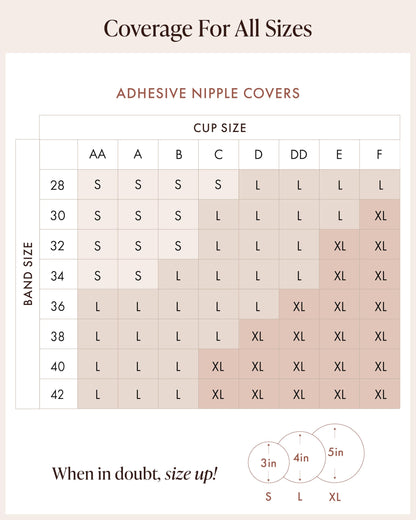 Bare Babe Reusable Silicone Nipple Covers - Waterproof, Nude, 4 Shades - Sticky Breast Stickers for Strapless Dress, Crème, Small (Fits AA-B)