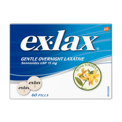 Ex-Lax Gentle Overnight Laxatives for Constipation Relief, 60 Pills ex-lax