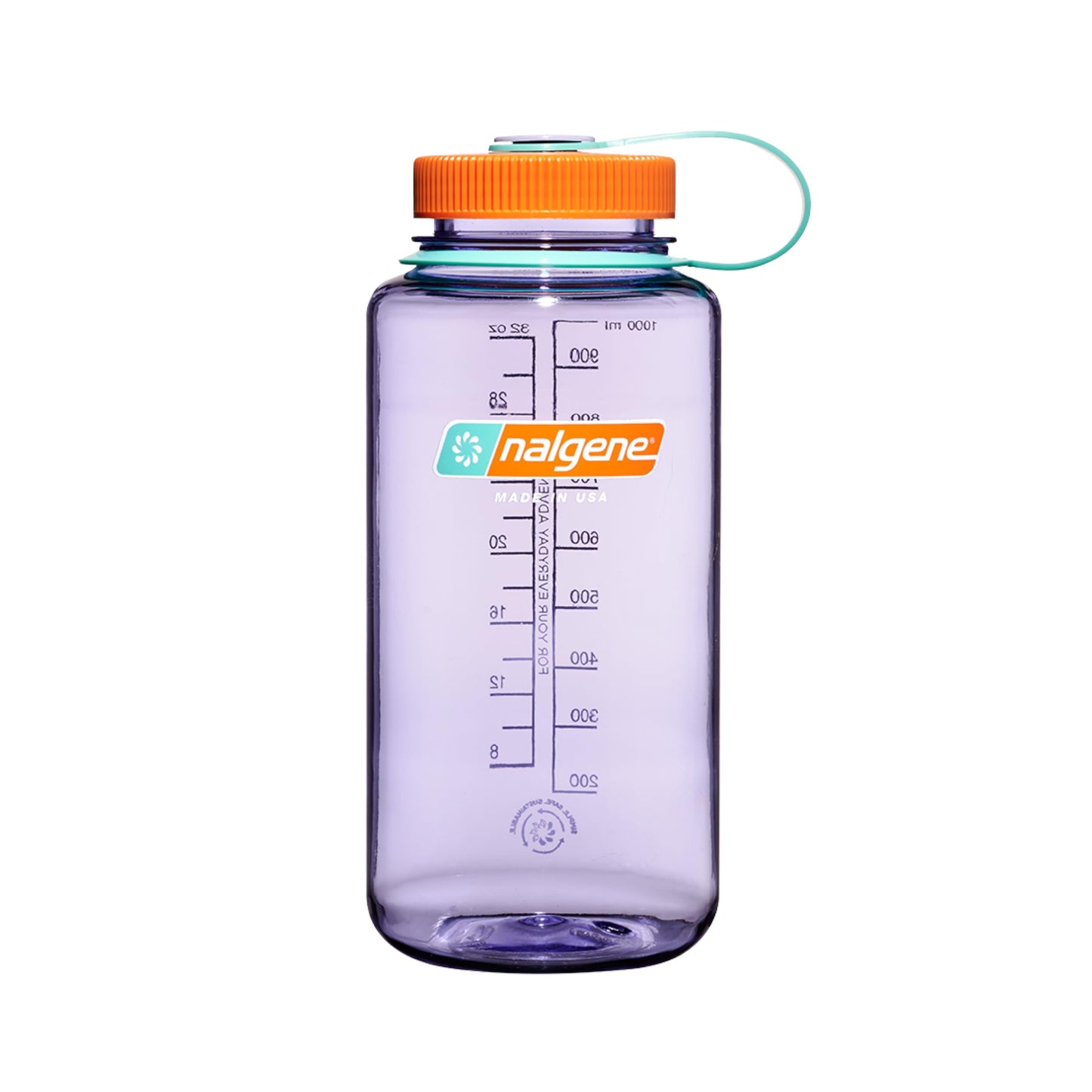 Nalgene 32 oz Wide Mouth Water Bottle BPA-Free, Durable & Leak Proof, Lightweight Bottle for Hiking & Gym, Work & Travel, Amethyst