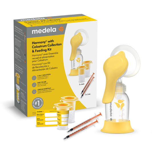 Medela Harmony Manual Breast Pump with Colostrum Collection and Feeding Kit, 4-in-1 Solution, Collect, Store, Feed, and Pump, Includes Colostrum Collectors and Feeding Syringes 🍁 All In One Marketplace Canada