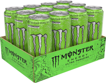 MONSTER ENERGY, Ultra Paradise, 473 mL Cans (12 Pack) – Zero Sugar Energy Drink