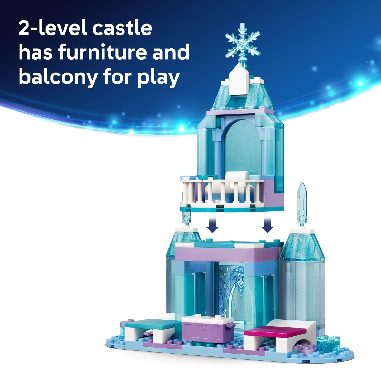 LEGO Disney Frozen Elsa’s Ice Castle & Snow Ride Adventure Building Toy - Frozen Toys for Girls & Boys, Ages 4+ - Disney Gift for Kids - 43281 LEGO