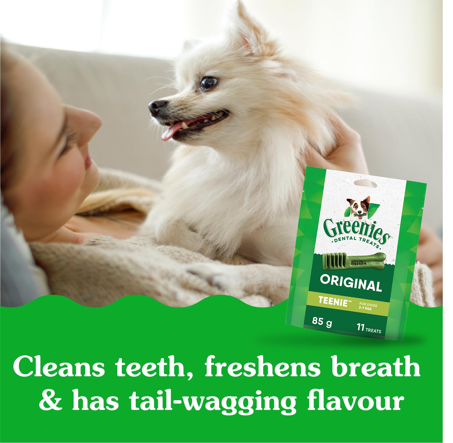 GREENIES Dog Treats Original Teenie Natural Dental Care, (130 Treats) 36oz. Pack