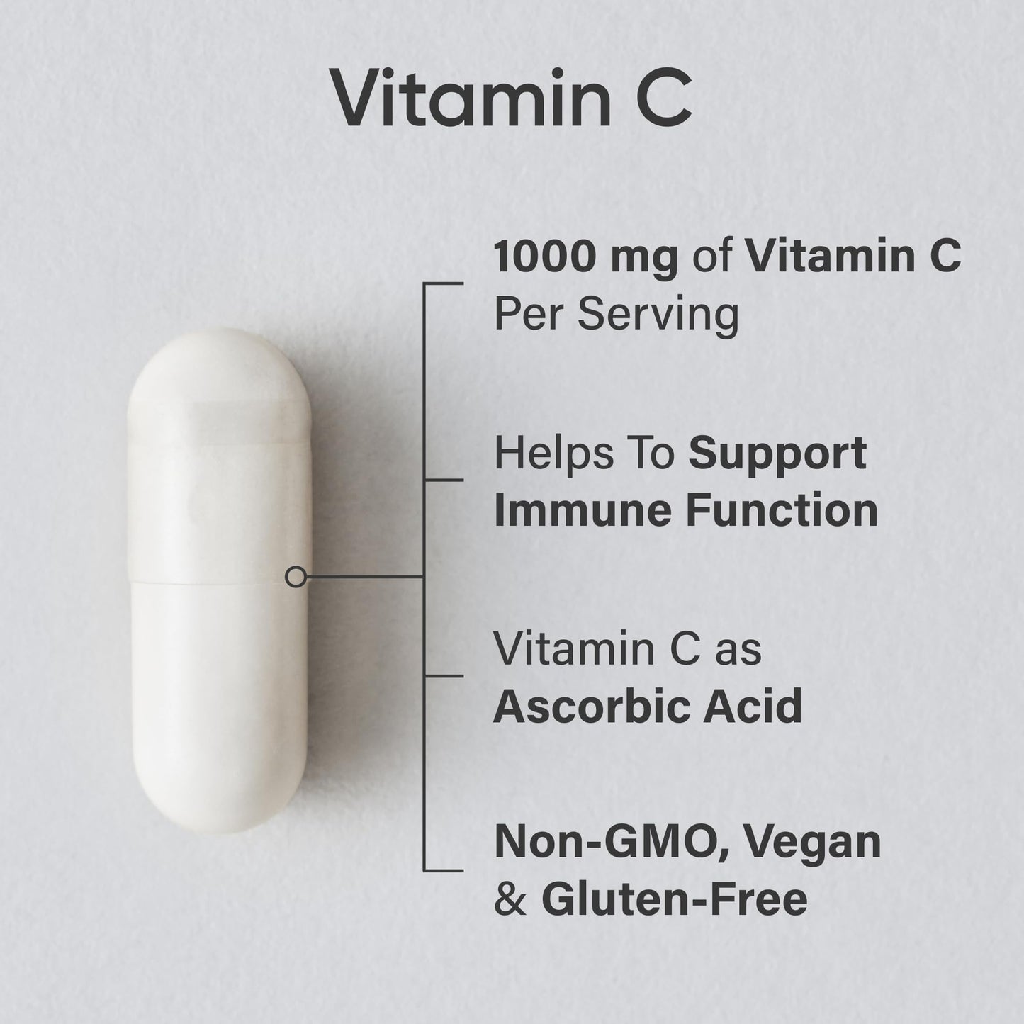 Sports Research® Vitamin C 1000mg - Non-GMO Project Verified Ascorbic Acid Vitamin C Supplement for Immune Support & Antioxidant Protection | Vegan Friendly, 8 Month Supply (240 Count) - Available at All In One Marketplace Canada