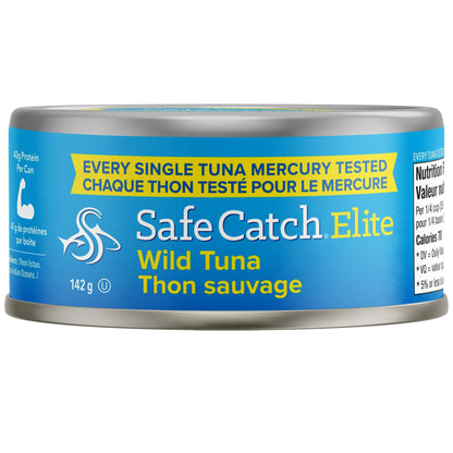 Safe Catch Elite Wild Tuna – Premium Low-Mercury Canned Tuna, 5oz Can (12-Pack)