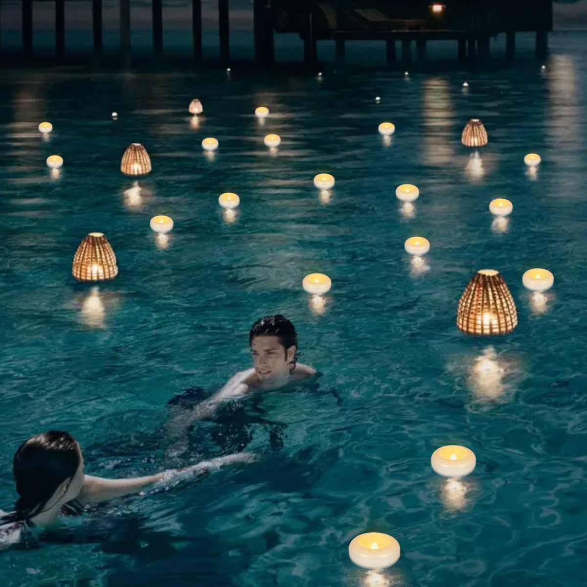 24 Pack 3”Floating Candles Water-Activated Flameless LED Candle, 120 Hour White Battery Operate Waterproof Tealights for Cylinder Vases, Centerpieces at Wedding, Party, Pool,Romantic,Christmas Gift. 🍁 All In One Marketplace Canada