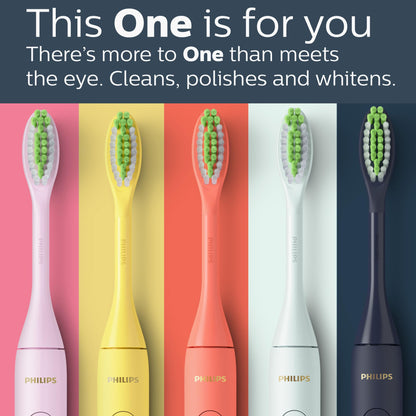 Philips One by Sonicare Battery Toothbrush Holiday Pack with 3 Brush Heads, Manhattan Edition