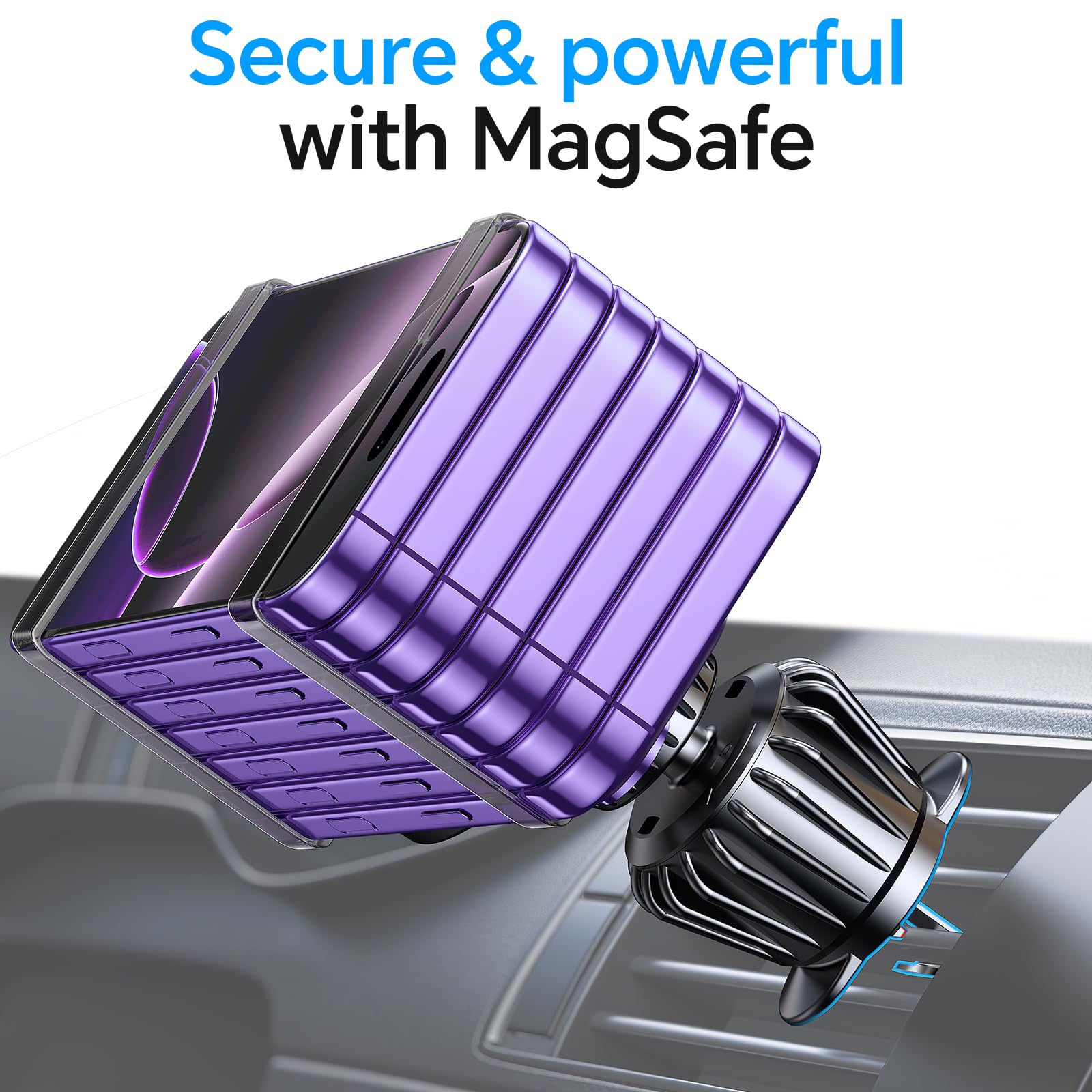 Kaistyle for Magsafe Car Mount【20 Strongest Magnets】Magnetic Phone Holder for Car Phone Holder Mount Dash【360°】Cell Phone Mount for Car Accessories for Women Men iPhone 17 Pro Max Air 16 15 14 13 12 - Available at All In One Marketplace Canada
