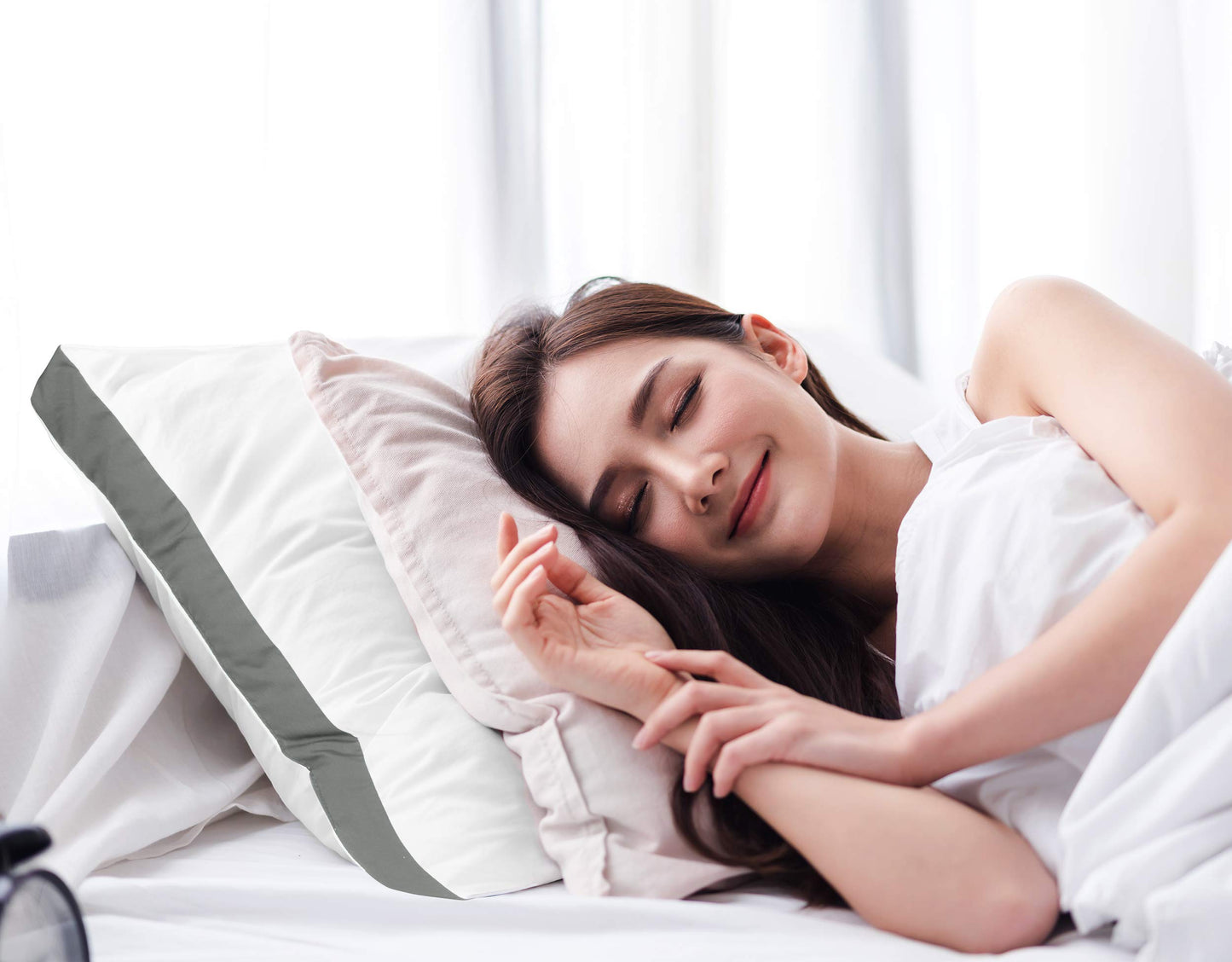 Utopia Bedding Bed Pillows for Sleeping King Size (Grey), Set of 2, Cooling Hotel Quality, Gusseted Pillow for Back, Stomach or Side Sleepers